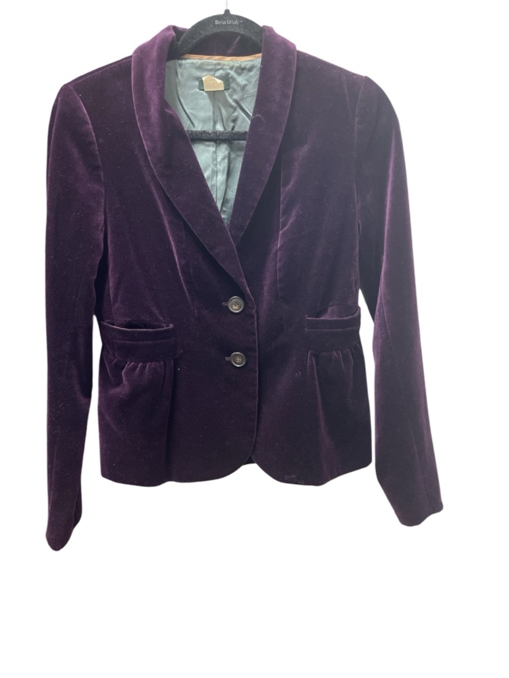 J. Crew Velvet Blazer in Deep Plum Purple